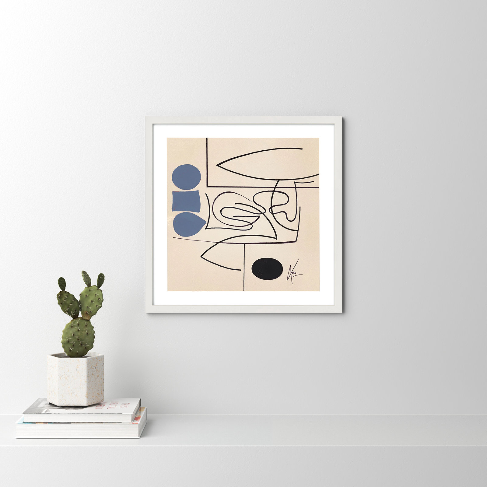 Reflection 2 by Lee Lessem, 24" H x 24" W x 1.25" D, White