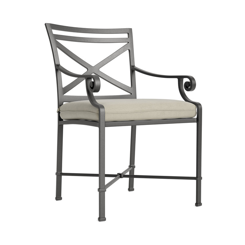 Venetian Outdoor Lounge Chair, Fusion Dove, Textured Pewter