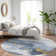 Machine Washable Indoor/Outdoor Claudian ACN1529 Blue Rug