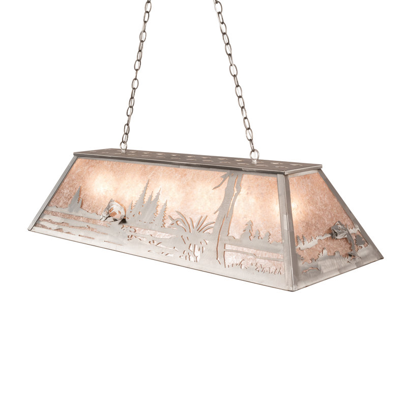 Rustic Lodge 6 - Light Pendant, 22" - 44" H x 48" W x 17" D