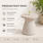 Zion Lightweight Concrete Patio Side Table, Patio Garden Stool Coffee End Table,decorative Garden Stool For Patio,or Balcony ,lightweight Concrete Material, Travertine-1155967311