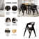 Polyurethane Ladder Back Arm Chair in Brown