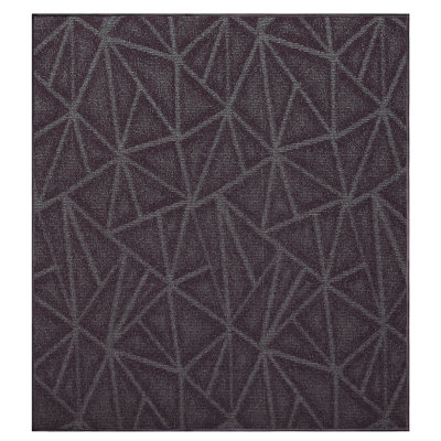 Tapis intérieur / extérieur à motif géométrique mauve