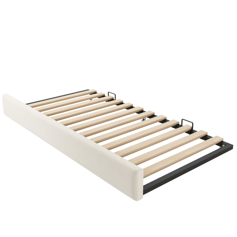 Upholstered Bed, Beige