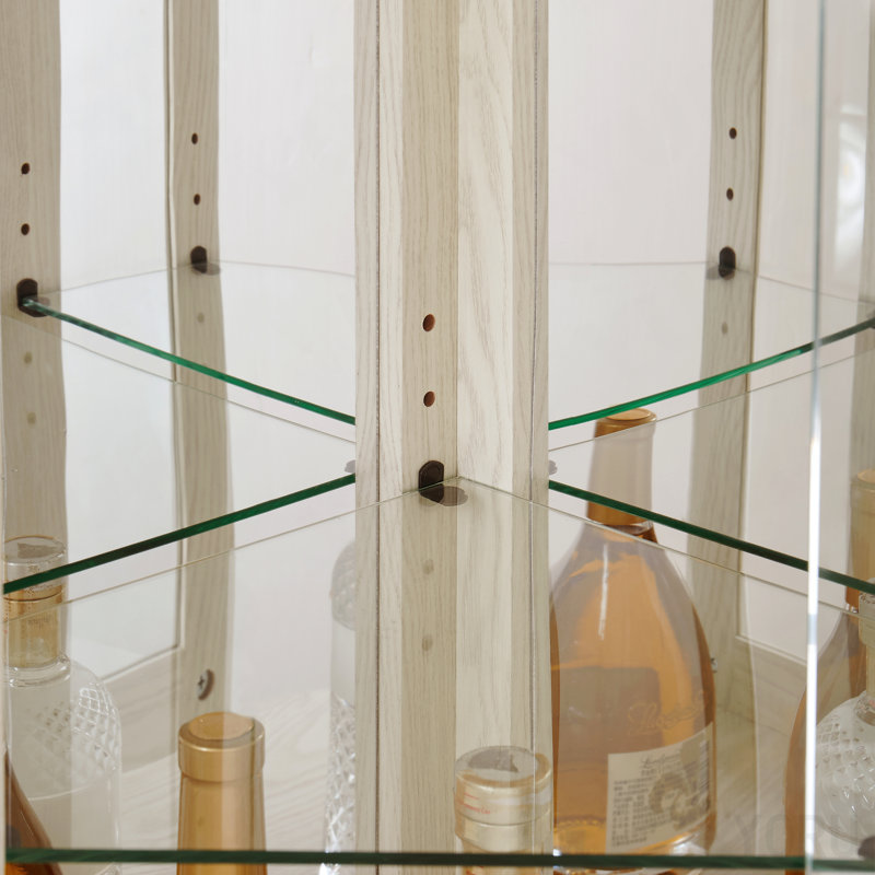 Vitrine de coin de style antique pour le salon - standard, Blanc