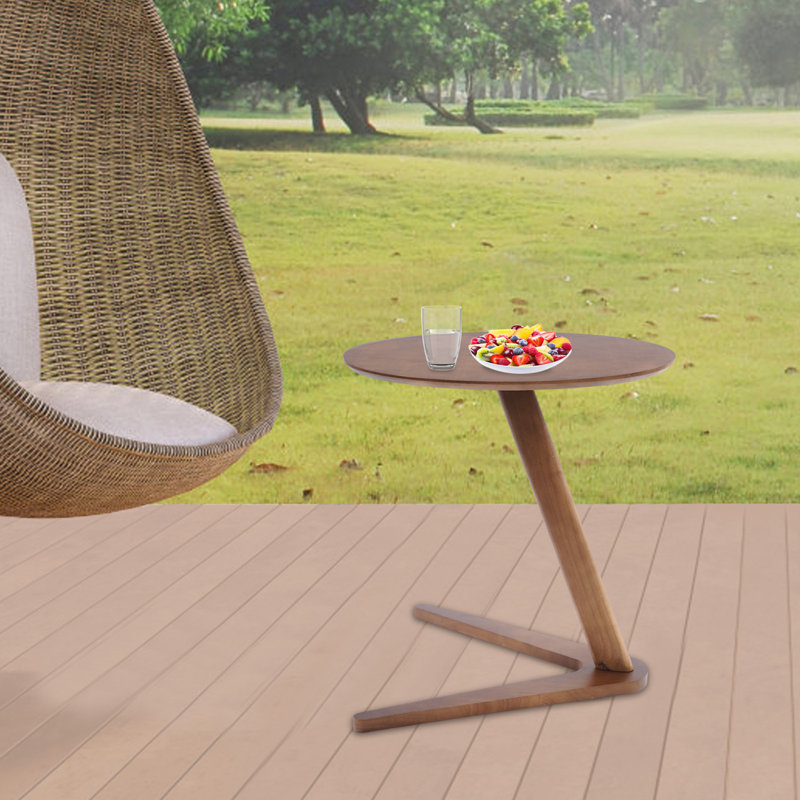 Table d'appoint 20 po, Brun