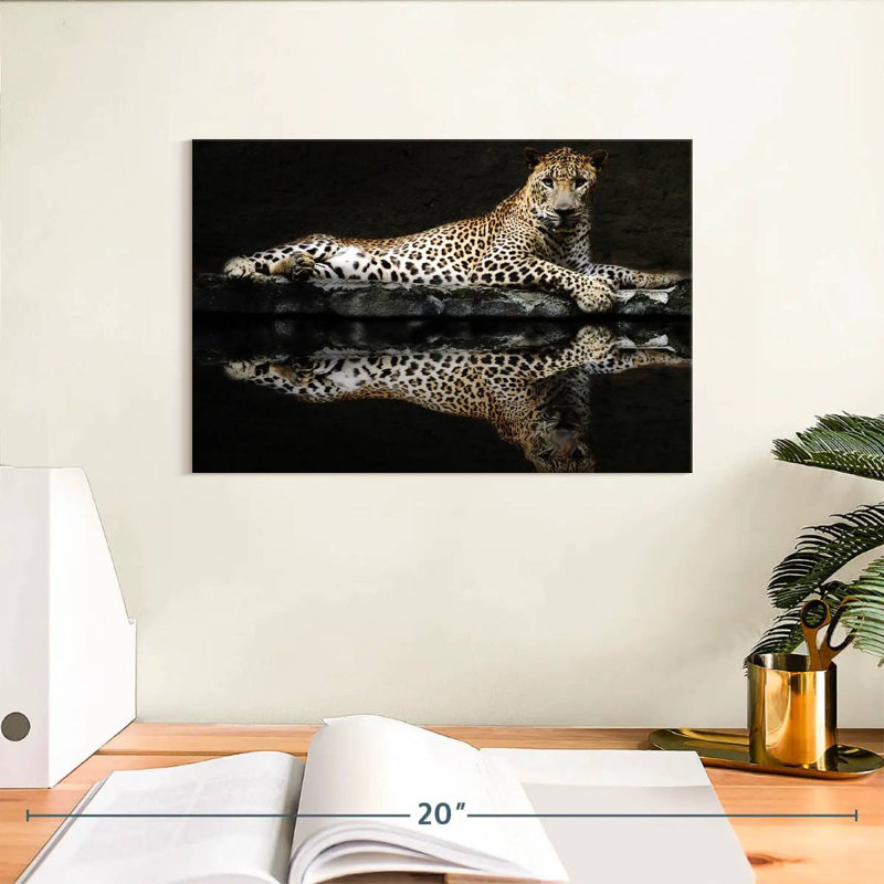 Brampt Leopard Reflection, 8" H x 12" W