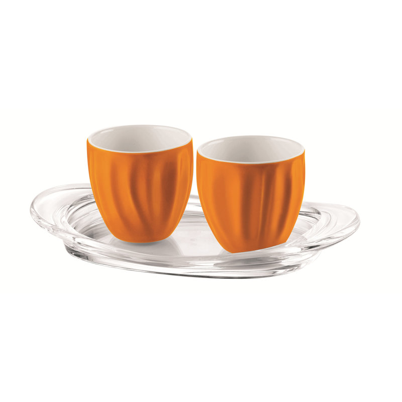 Grande tasse à café 3 pièces, Orange