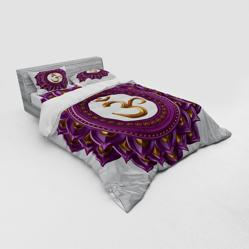 Ensemble de housse de couette éclectique Chakra, Housse de couette grand + 3 pièces supplémentair