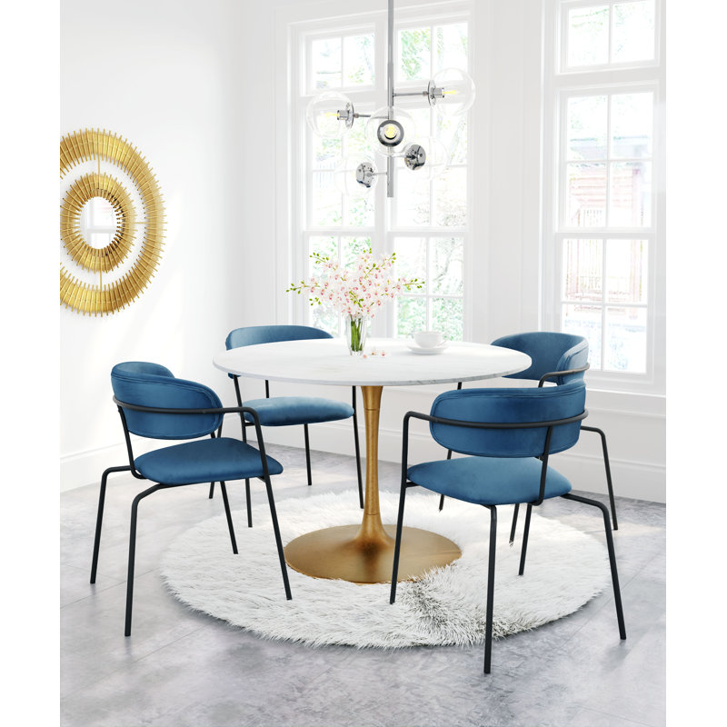 Round Marble Top Dining Table - Elegant & Modern