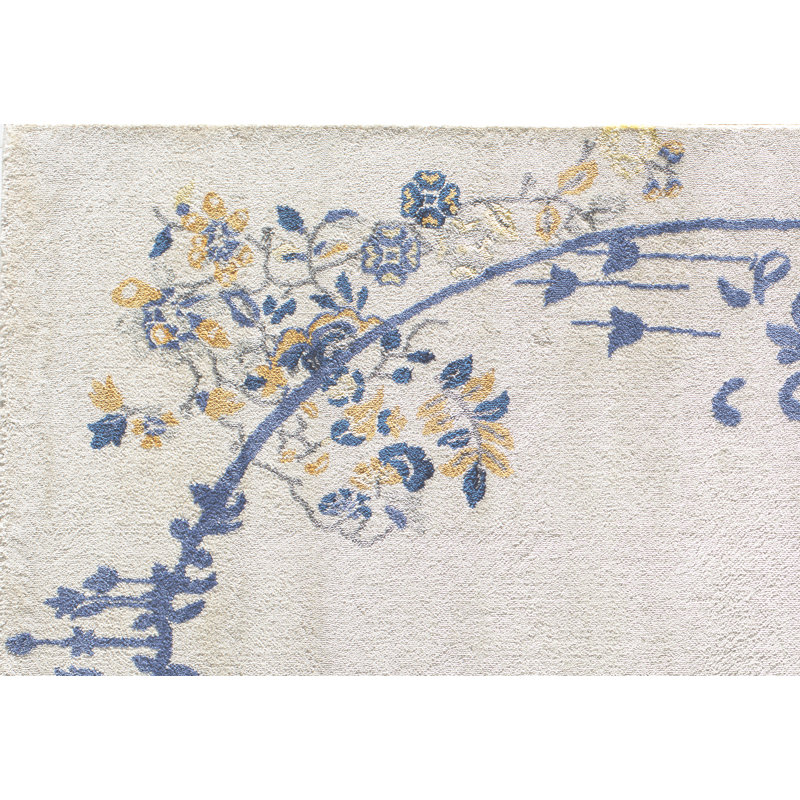 Tapis floral doré Valentina, Rectangle 9 pi x 12 pi