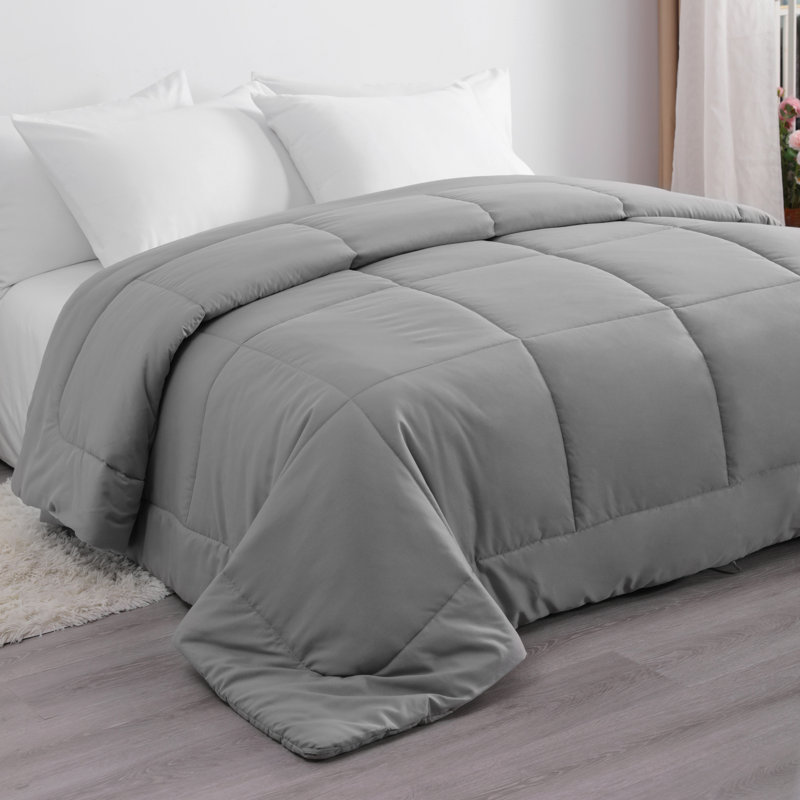 Édredon en microfibre , Édredon simple, Gris fumée