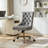 Desk Chair Swivel Office Chair With Wheels And Nailhead Trim-129105583