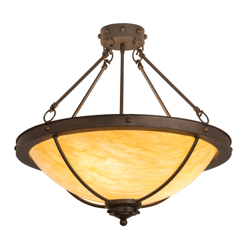 Freya Glass Semi Flush Mount