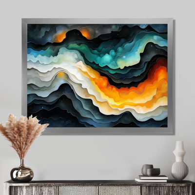 Wooding Minimalist Ethereal Abstract Marble Ocean II - art mural abstrait