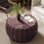 Table basse imperméable moderne 35,43 po, conception en ciment Mgo durable, compatible intérieur et extérieur (brun)-1826554922