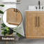Ensemble de meuble-lavabo double 72 po avec plateau Vinisha Eris