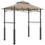Gazebo de terrasse avec barbecue, cabanon avec crochets, 2,4 m x 1,5 m-134796005