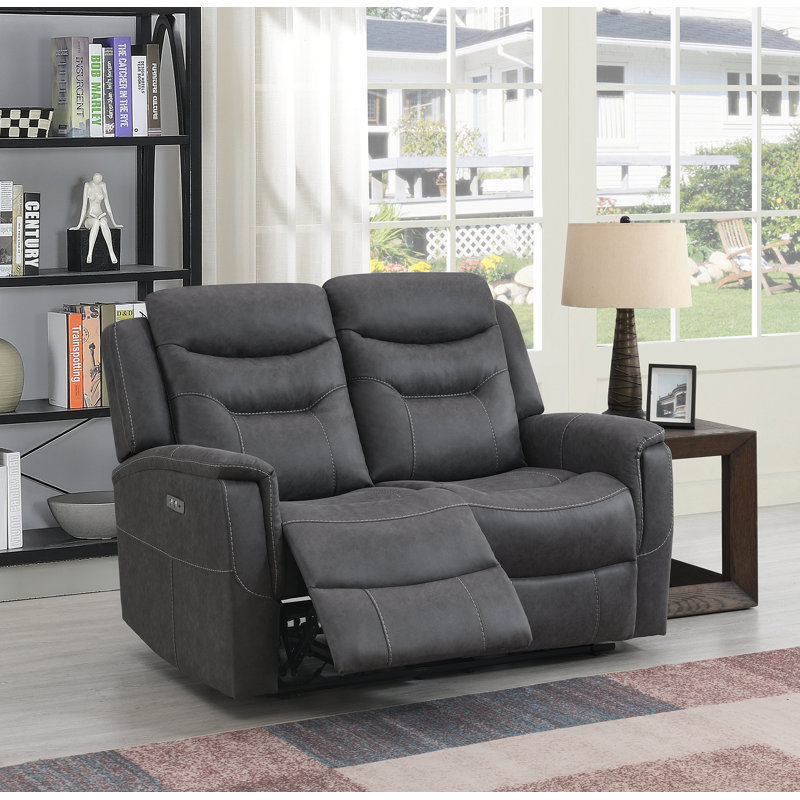 Cenya 2 Seater Electric Reclining Sofa, Dark Grey