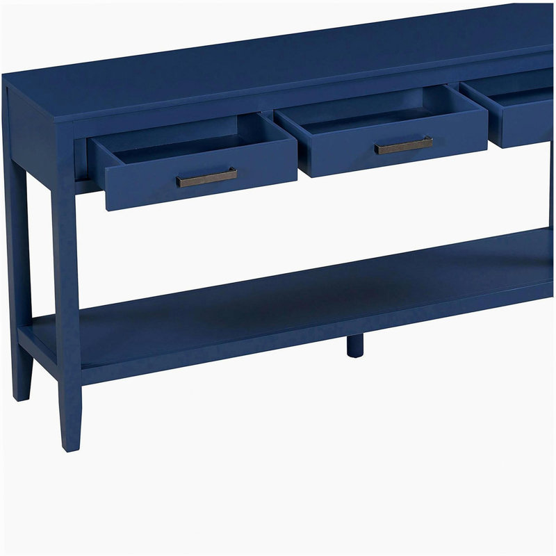 Contemporary 3-Drawer Console Table with 1 Shelf, Entrance Table for Entryway, Hallway, Living Room, Foyer, Corridor