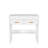 Flip Top Vanity Desk With LED Lighted Mirror & Built-In Outlet, Ideal For Makeup And Storage In Small Spaces, White