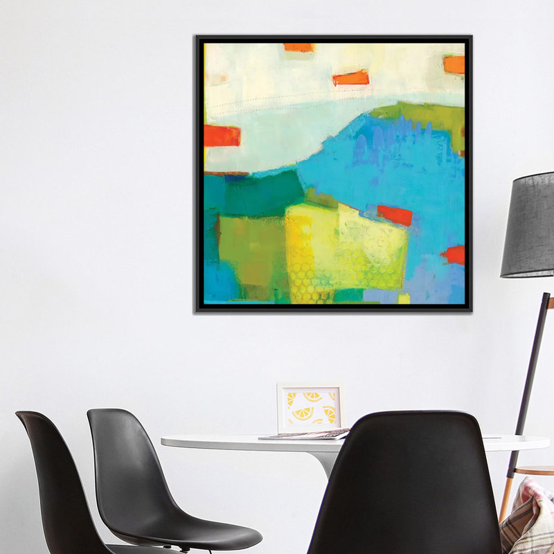 « keswick iii », reproduction sur toile, H 18 po x l 18 po x P 1,5 po, Toile avec cadre noir, Pas de tapis