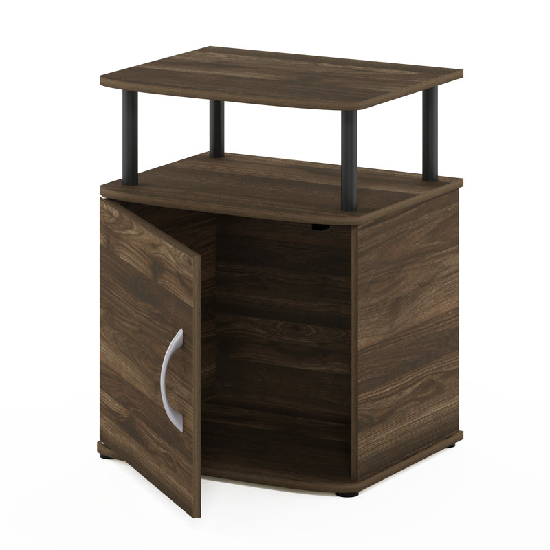 Braboy Four Leg Rectangular Side Table Set, Columbia Walnut