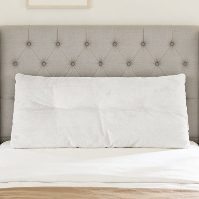 Comfortable Wedge Pillow Headboard With Side Pockets