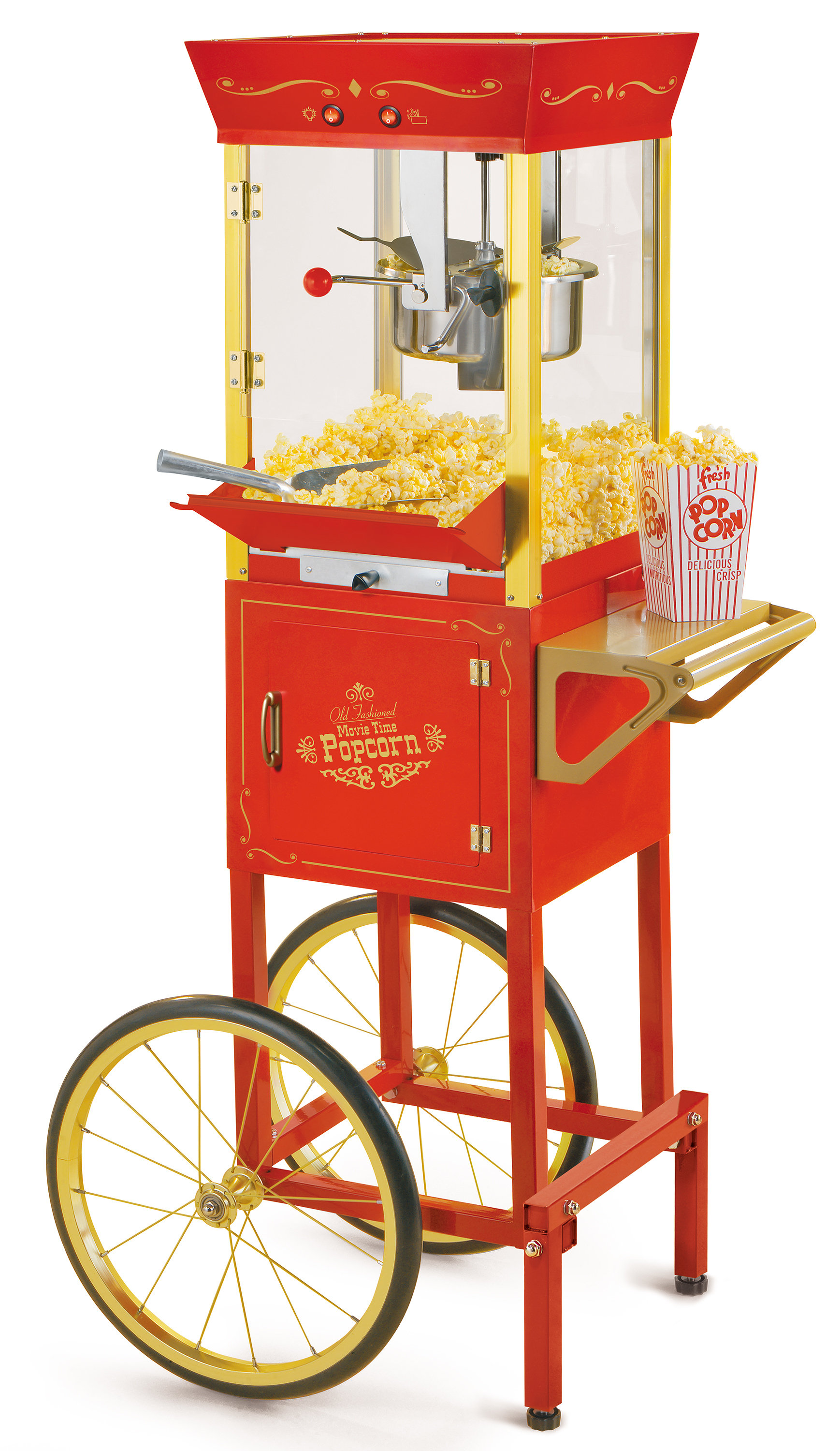 Nostalgia Electrics Nostalgia Vintage 8-Ounce Professional Popcorn and  Concession Cart, 53 Inches Tall, Makes 32 Cups of Popcorn, Kernel Measuring  Cup, Oil Measuring Spoon and Scoop, 13-Inch Wheels & Reviews