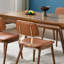 Ensemble de 2 chaises de salle à manger modernes, structure en bois, cuisine de ferme compacte