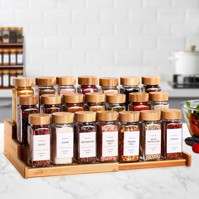 24 pots en verre d'épices 4 oz