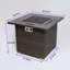 Table de foyer au gaz propane 30 po, foyer carré carré de 50 000 BTU, plateau de table en carrelage avec une belle base en osier pour la terrasse extérieure du jardin - brun