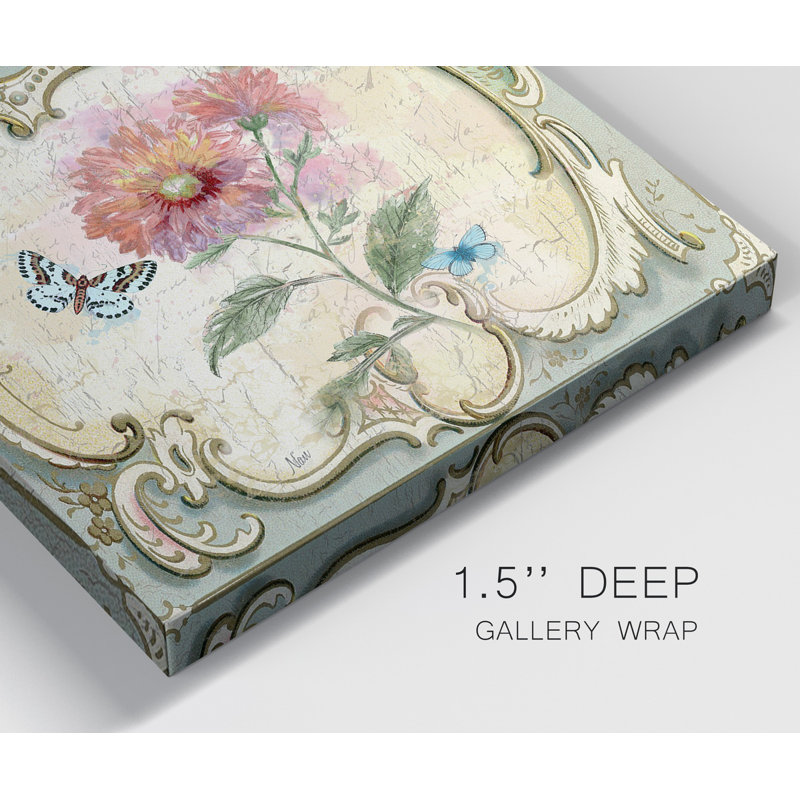 «Classical Flower III», ensemble de 2 reproductions d'art sur toile tendue, H 16 po x l 32 po x P 1 po