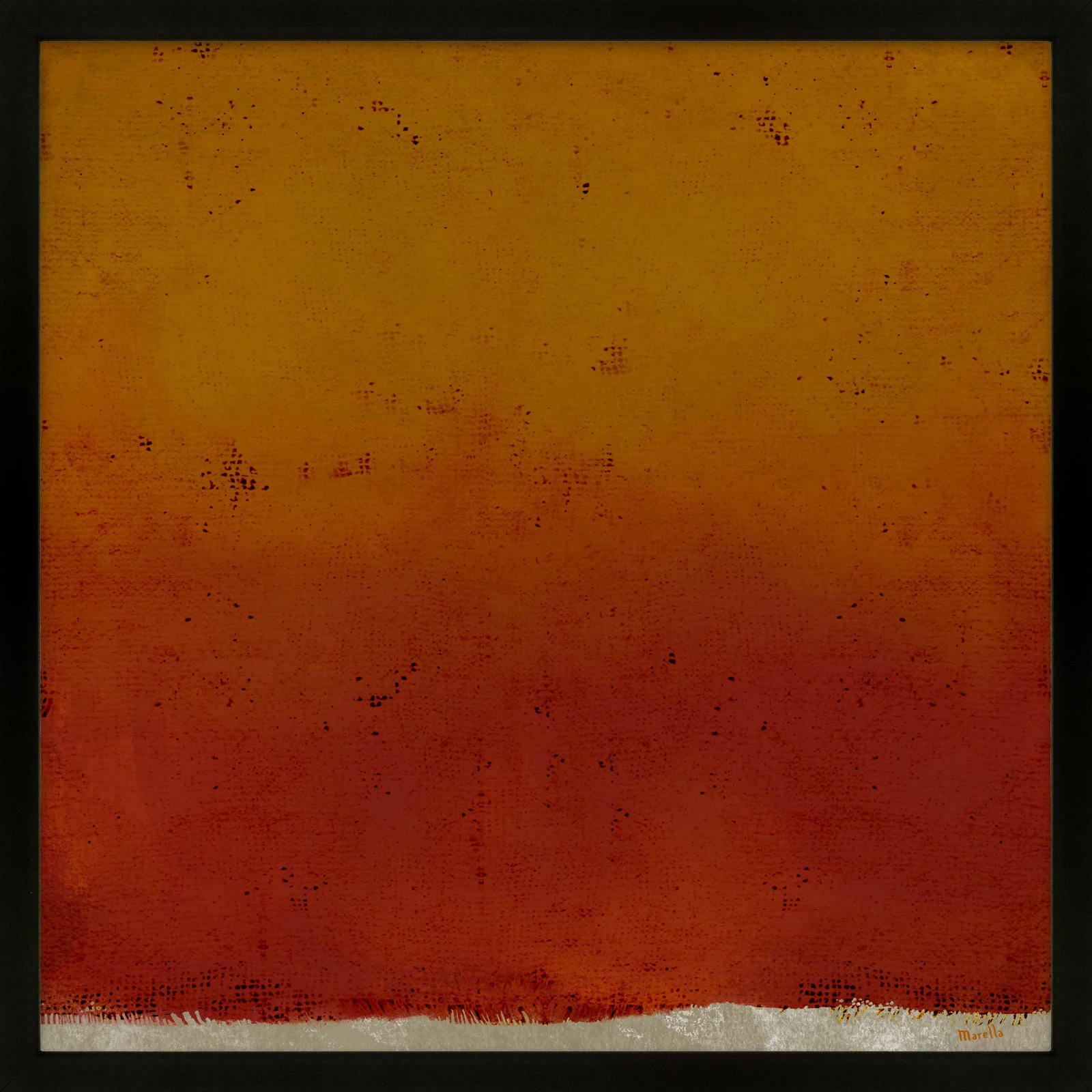 Sunset by Marco Marella for Studio M - Framed Wall Art, Black, Paper, 24" H x 24" W