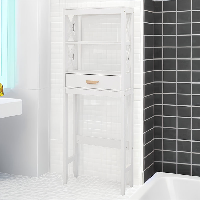 Armoire de rangement au-dessus de la toilette - blanc
