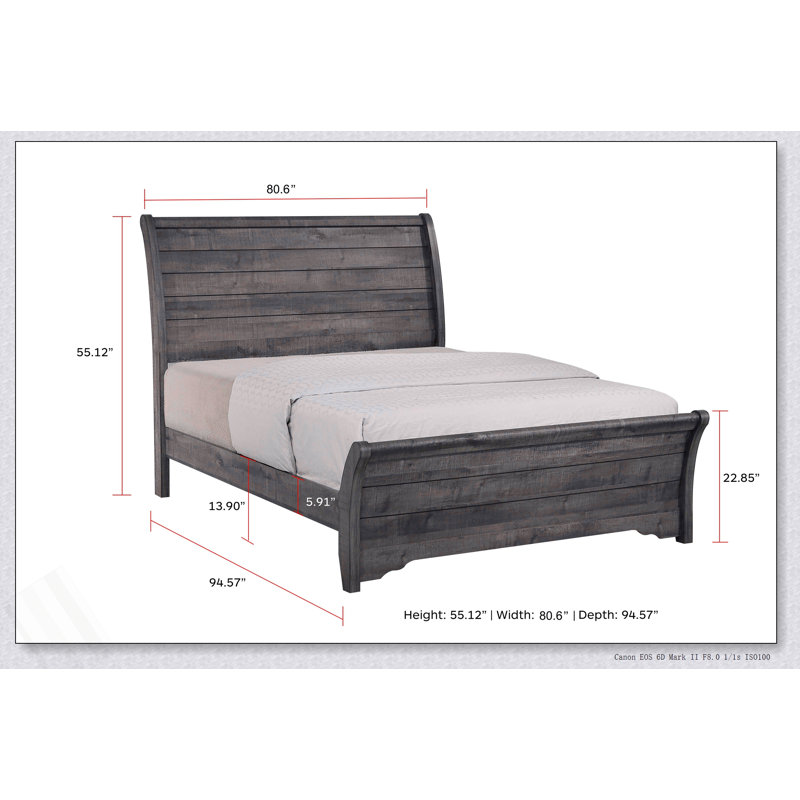Tête de lit plate-forme 1pc, Gris