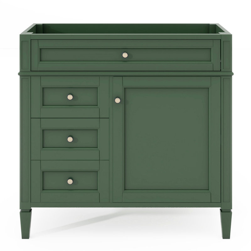 Meuble-lavabo de salle de bain moderne sans lavabo supérieur, Vert