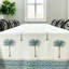 Coastal Palm Tree Blue Tablecloth-1754236406