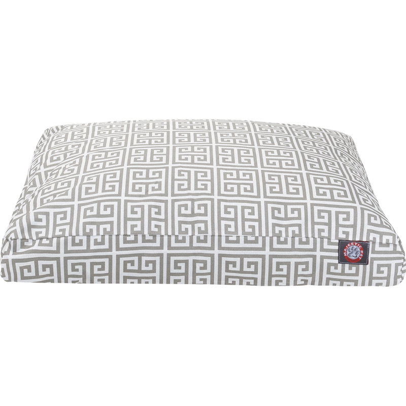 Towers Geometric Polyester Pet Bed, Gray, Large (36" W x 44" D x 5" H);