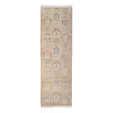 Ashby Hand Knotted Wool Oriental Area Rug in Taupe/Gray