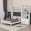 Full Size Murphy Bed With Multiple Storage Shelves And A Cabinet