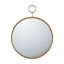 Miroir mural circulaire avec cadre en fer doré-835849098