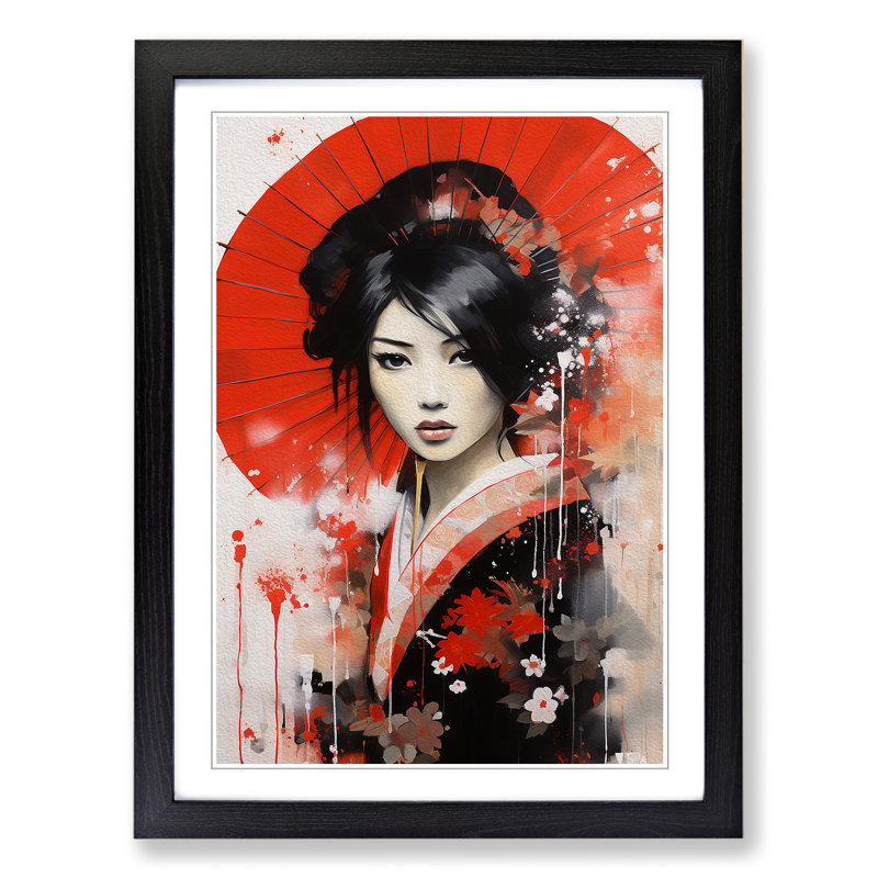 Single Picture Frame Print on Wood, Black Framed, 34cm H x 25cm W