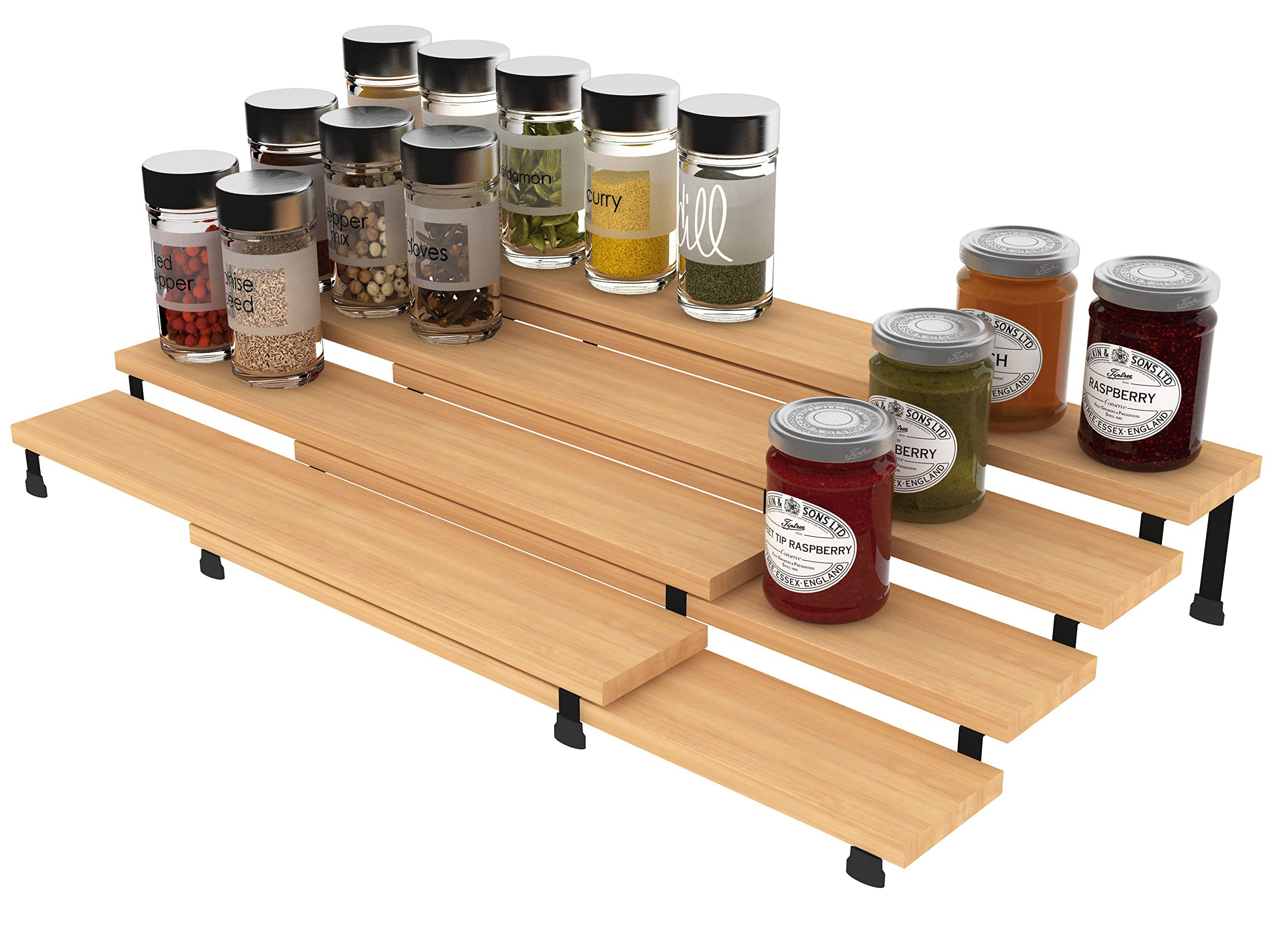 Kamenstein Kamenstein Bamboo Inspirations Spice Rack with Leaf Labels,  16-Cube, Wayfair