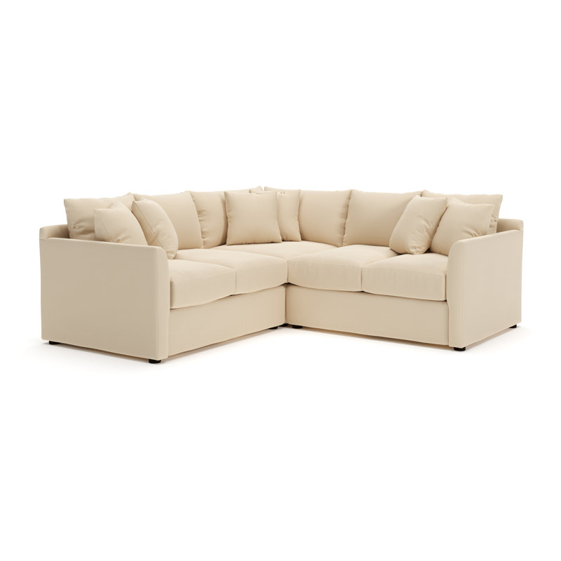 Cecelia Upholstered L-Sectional, Left Hand Facing, Canvas Flax Sunbrella® Canvas