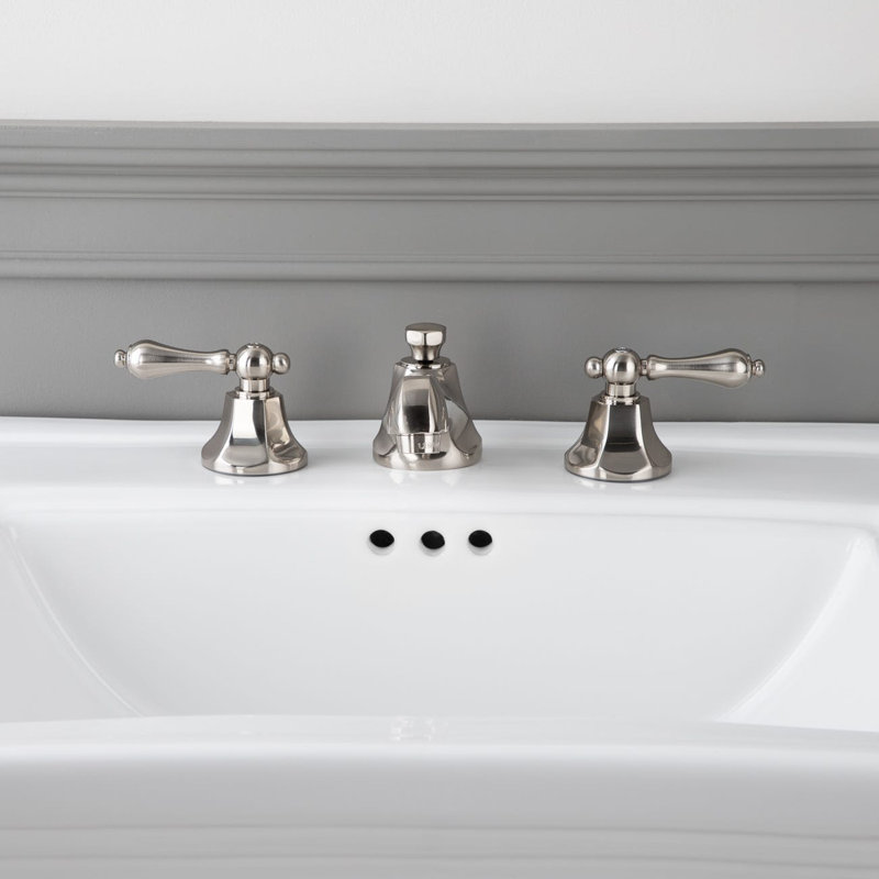 Widespread 2-handle Bathroom Faucet, Brushed Nickel