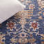 Tapis bleu foncé / rouge en polyester tissé à la machine Ralph Lauren Bennet-50308177