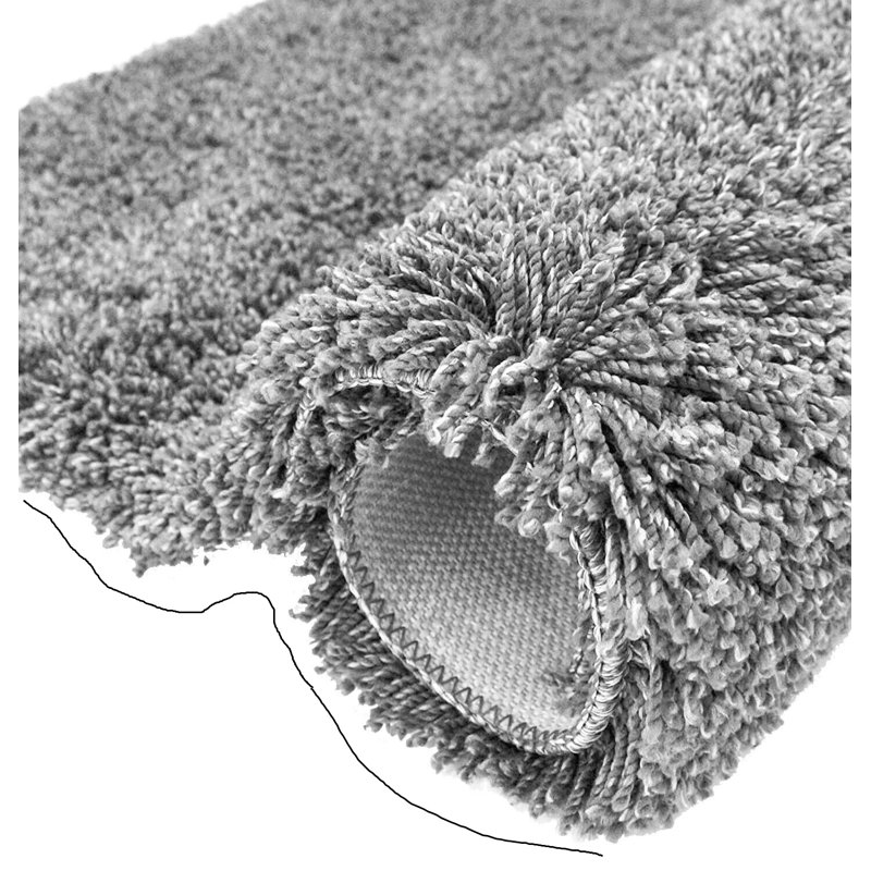 Solid Colour Shag Area Rug, Round 120 cm