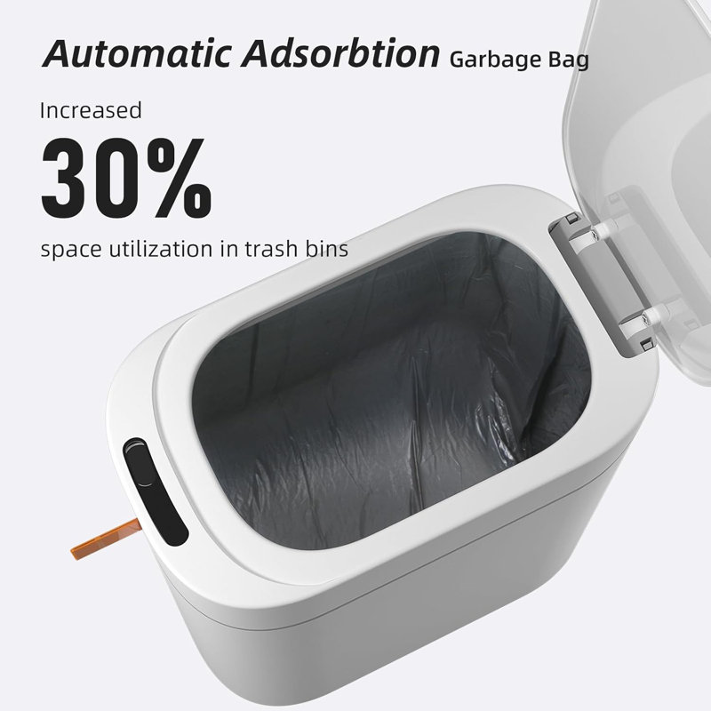 La poubelle à capteur de mouvement rechargeable de 2,2 gallons JOYBOS comprend 12 rouleaux de sacs à ordures