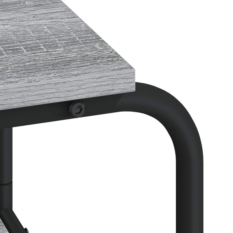 Steel Writing Desk, Grey Sonoma/Black